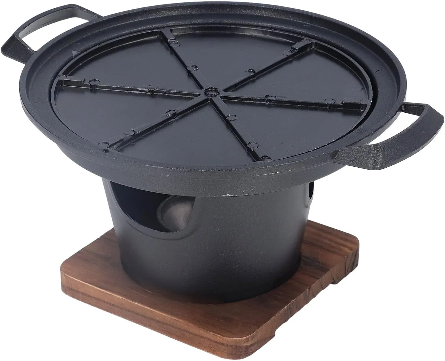 Tabletop Portable Grill, Die Cast Aluminum, Small Barbecue Stove for Camping, Picnic, Gathering,Portable Grill, Fire Pit, Camping Grill,Campfire Cooking, Barbecue,Easy to Carry, Compact Design