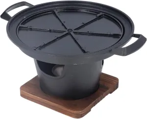 Tabletop Portable Grill, Die Cast Aluminum, Small Barbecue Stove for Camping, Picnic, Gathering,Portable Grill, Fire Pit, Camping Grill,Campfire Cooking, Barbecue,Easy to Carry, Compact Design
