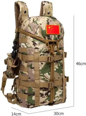 Tactical Backpack Military Molle Hiking 20-35L Tactical Outdoor Cycling Shooting Mountaineering Bag Camouflage Khaki