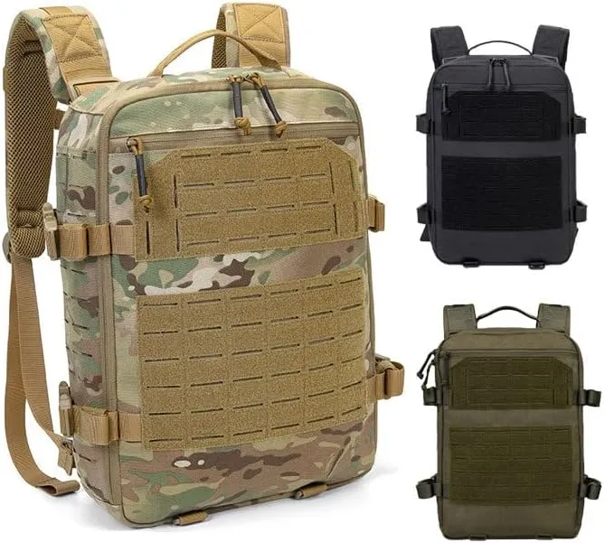Tactical Backpack Military Molle Hiking 20L Outdoor camouflage tactical black
