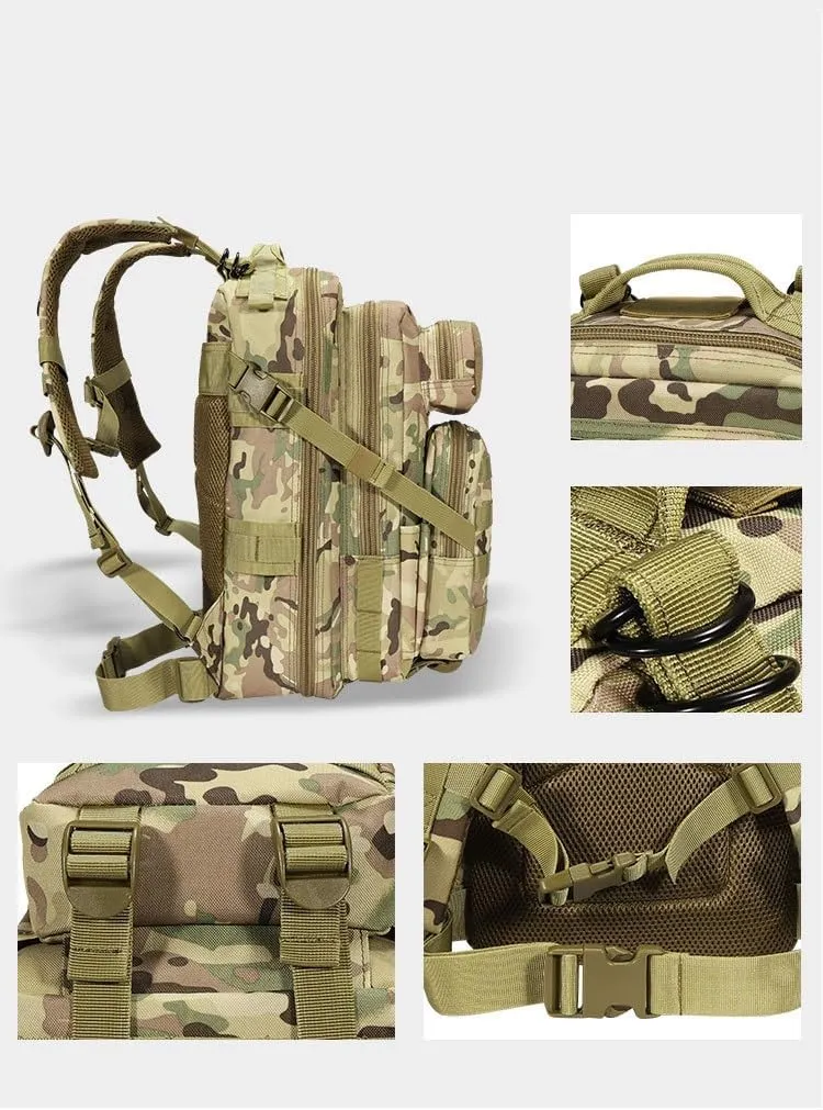 Tactical Backpack Military Molle Hiking 30L Tactical outdoor mountaineering trekking attack camouflage