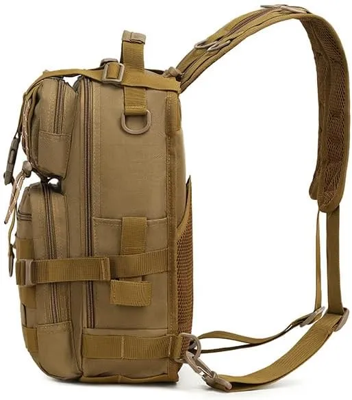 Tactical Backpack Military Molle Hiking 36-55L Outdoor mountaineering bag trekking touring fishing blue and black camouflage