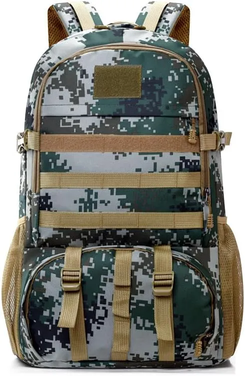 Tactical Backpack Military Molle Hiking 36-55L tactical camouflage outdoor sports camouflage bag hiking jungle camouflage dark green