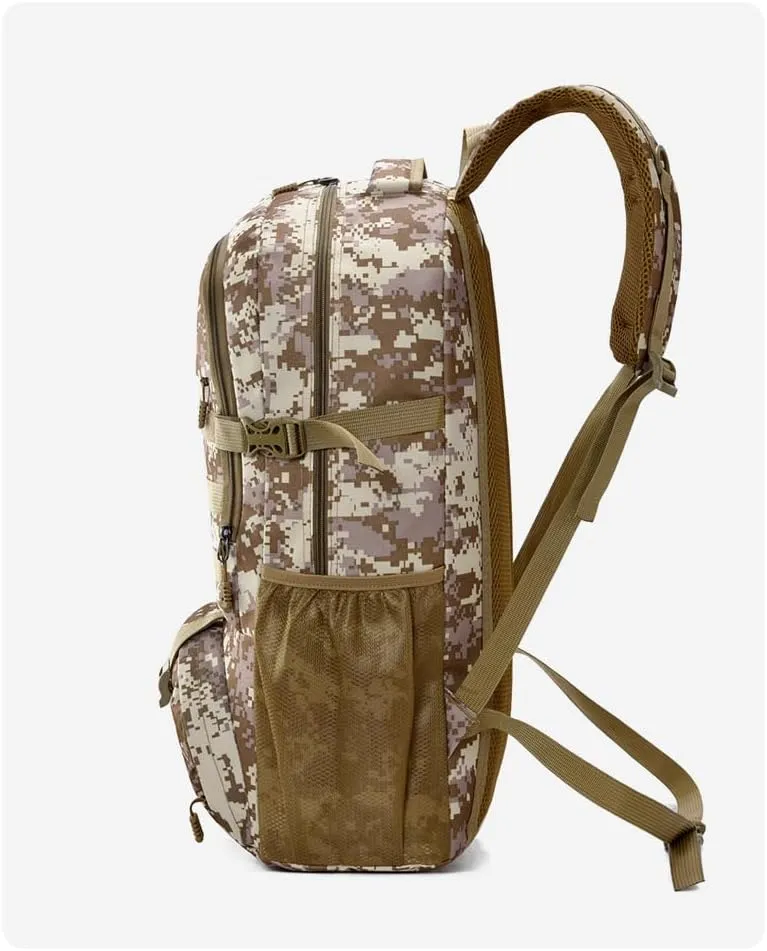 Tactical Backpack Military Molle Hiking 36-55L tactical camouflage outdoor sports camouflage bag hiking jungle camouflage dark green