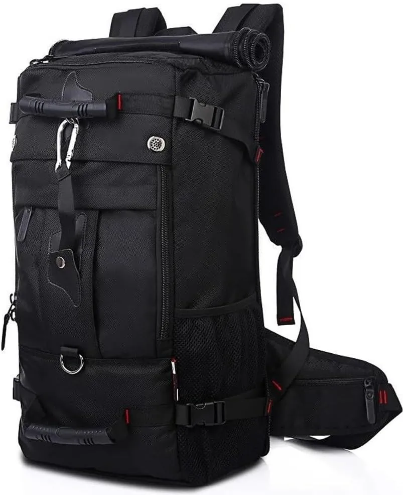 Tactical Backpack Military Molle Hiking 36-55L travel casual sporty outdoor duffel bag black (40L) combination lock