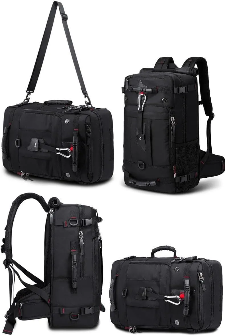 Tactical Backpack Military Molle Hiking 36-55L travel casual sporty outdoor duffel bag black (40L) combination lock