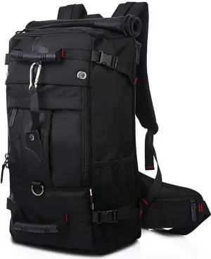 Tactical Backpack Military Molle Hiking 36-55L travel casual sporty outdoor duffel bag black (40L) combination lock