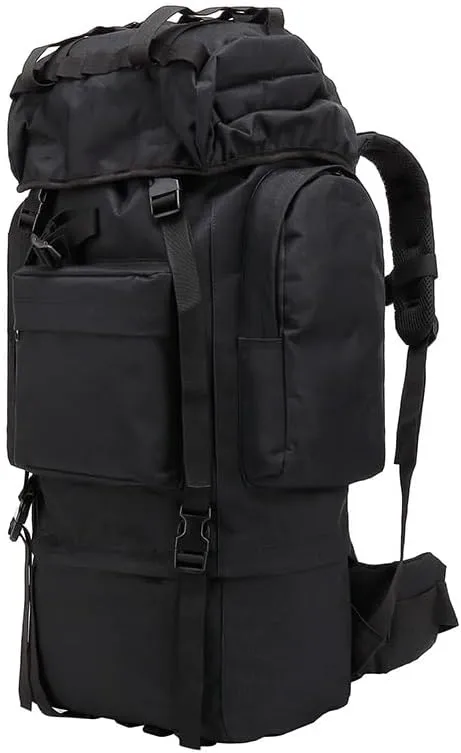 Tactical Backpack Military Molle Hiking 56-75L Hiking sports camouflage tactical outdoor hiking bag black