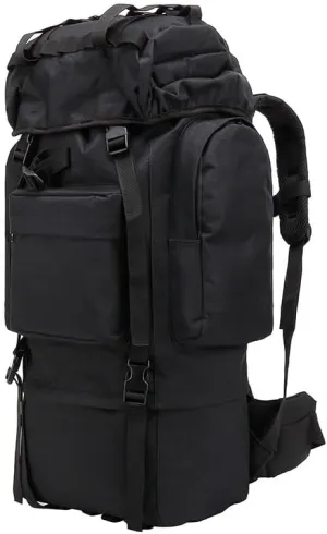Tactical Backpack Military Molle Hiking 56-75L Hiking sports camouflage tactical outdoor hiking bag black
