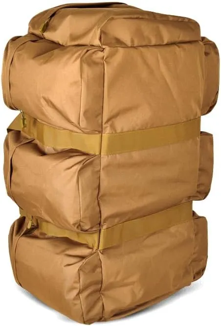 Tactical Backpack Military Molle Hiking 56-75L Outdoor Tactical One-Shoulder-Double-Shoulder Handsome Bag Brown