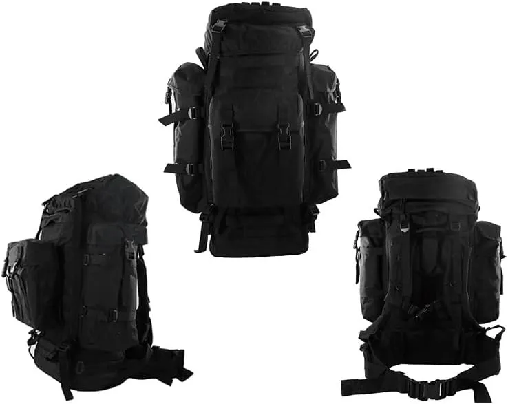 Tactical Backpack Military Molle Hiking 80L Travel Outdoor Tactical Hiking Black