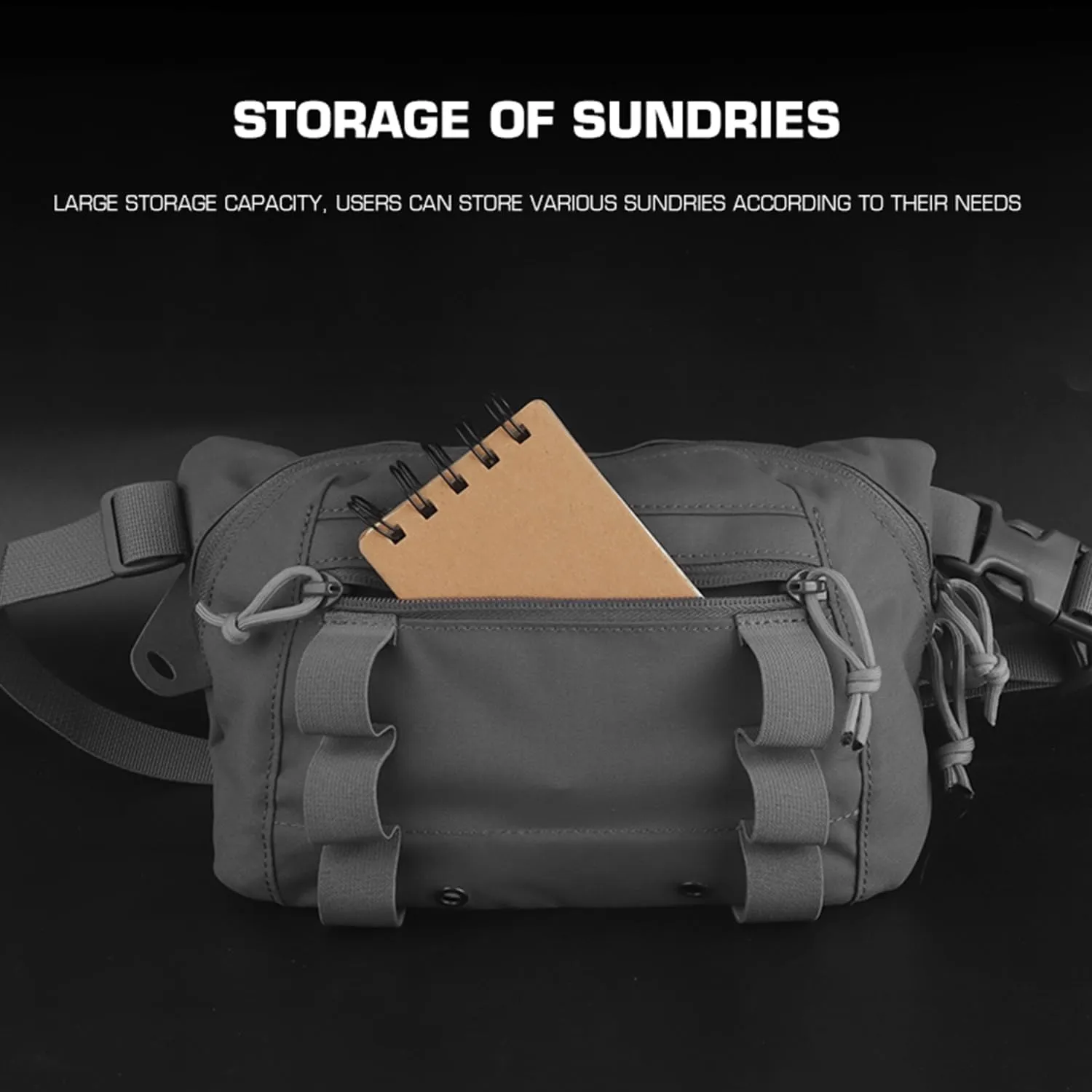 Tactical Drop Pouch Fanny Pack,Utility EDC Large Multi-Purpose Waist Bags for Tactial Vest Chest Rig