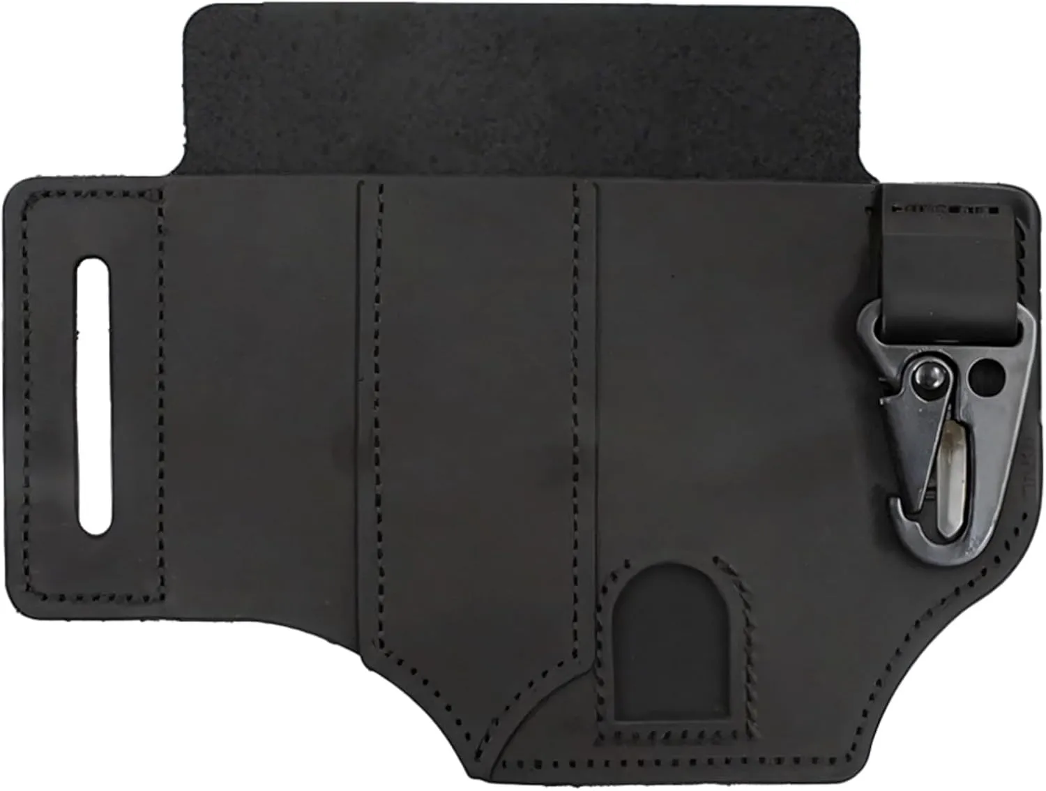 Tactical Leather Holster for Multi Tools with Quick Release, Survival Pouch and Belt Loop for Flashlight and Knife