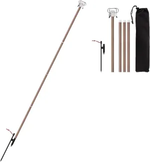 TARSHYRY 16mm Thick Aluminum Poles, Extremely Strong, Lightweight Camping lamp Hanging Hook, with Easy Setup and Collapsible Design, for Camping, Hiking, Fishing, Garden, BBQ
