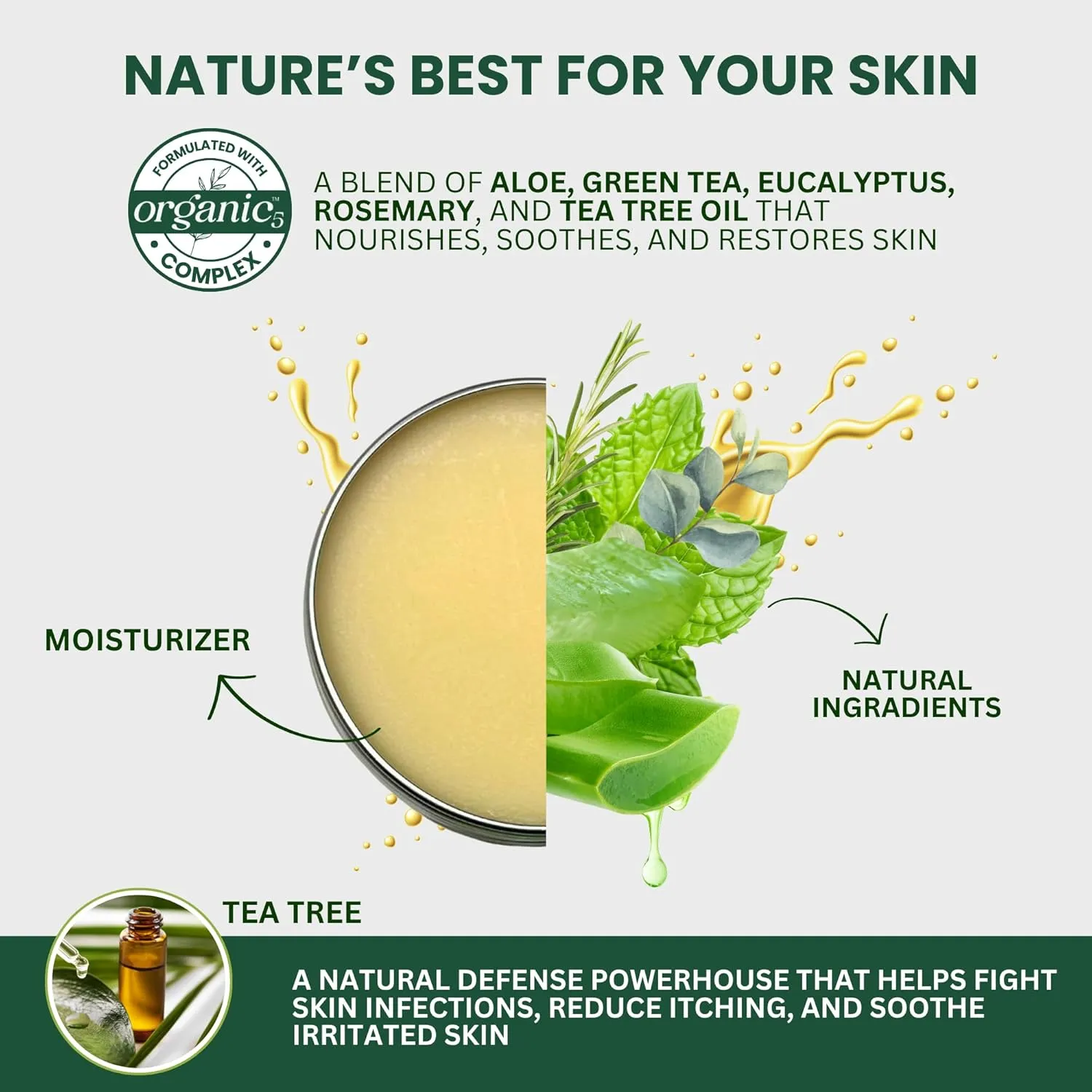 Tea Tree Oil Balm MaxTherapy | Botanical Ointment for Feet, Scalp & Body, Soothes Itchy Skin, Rashes, Softens Dryness & Cracked Skin, Gentle & Effective for All Ages (2-Pack)