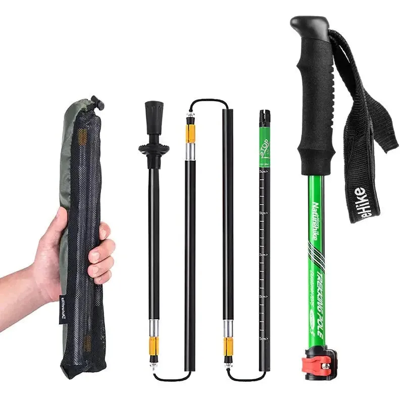 Technologically advanced Quick 5 Ultra Aluminum Tungsten Adjustable Lock EVA Trekking 7075 Section to Light 34 and Green Poles Blue 135cm Tips Collapsible Grip Beautifully crafted