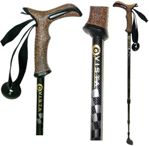 Telescopic Hiking Staff/Carbon Fiber/ Anti-Shock