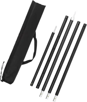 Telescopic Tent Poles Awning Rod Holder Tent Support Rods with Storage Bag Tarp Poles for Beach Hiking