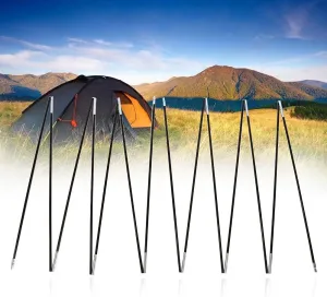 Tent Pole Support, 2 pcs 7 Sections Outdoor Camping Fiberglass Tent Pole Replacements Rod Double Tent Pole Support Frames Kit Tent Support Replacement Accessories for Camping Backpacking Hiking
