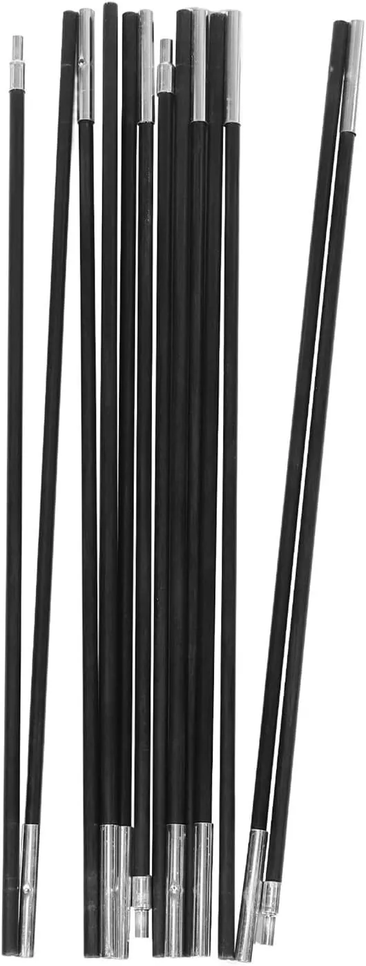 Tent Poles 2 Pcs Outdoor Tent Pole Support Frame Replacement Camping Tarp Poles Beach Canopy Extension for Repair Kit Series(48.50X5.60X5.60CM)