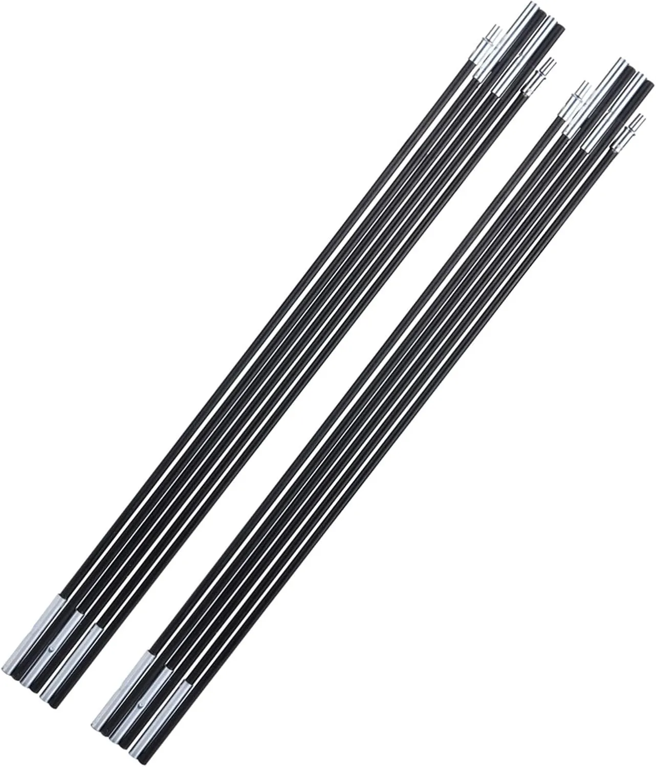 Tent Poles, Portable Tarp Poles Pointed Head Design Tent Poles Replacement Retractable Tent Poles for Tarp Foldable Replacement Tent Poles Fiberglass Canopy Poles