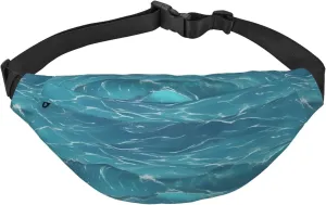 The Deep Blue Sea Men'S And Women'S Waist Pack, Crossbody Bag With Adjustable Belt For Running, Traveling, Sports, Hiking