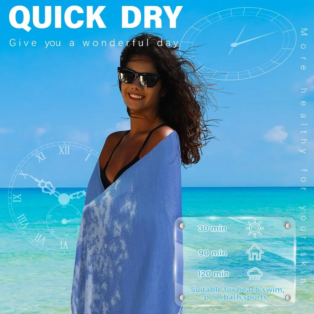 Thin Turkish Beach Towel Lightweight Quick Dry Absorbent Cotton Bathroom Bath Pool Swim Towels Extra Large Oversized Sand Free Beach Accessories Essentials Cloud Gifts for Adult