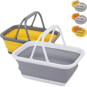 Tiawudi 2 Pack Collapsible Sink with 2.25 Gal / 8.5L Each Wash Basin for Washing Dishes, Camping, Hiking and Home