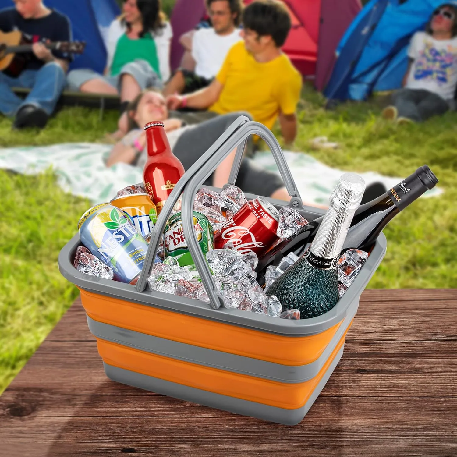 Tiawudi Collapsible Sink with 3.17 Gal / 12L Wash Basin for Washing Dishes, Camping, Hiking and Home