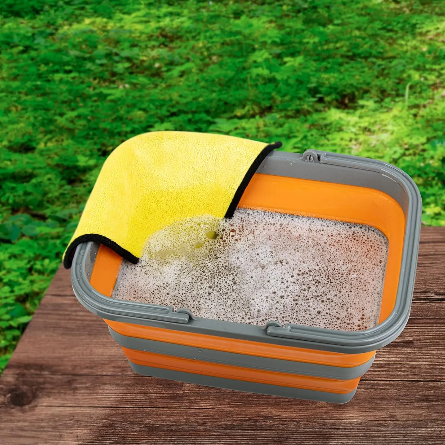 Tiawudi Collapsible Sink with 3.17 Gal / 12L Wash Basin for Washing Dishes, Camping, Hiking and Home