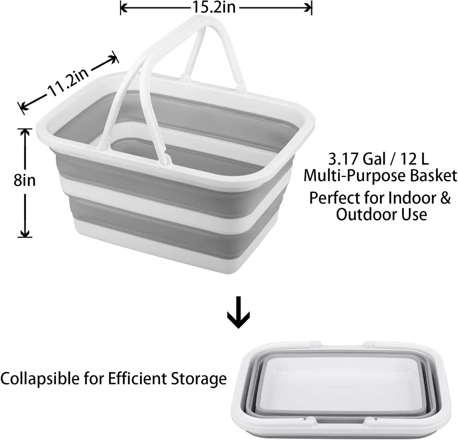 Tiawudi Collapsible Sink with 3.17 Gal / 12L Wash Basin for Washing Dishes, Camping, Hiking and Home