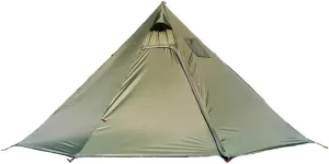 Tipi Hot Tent with Fire Retardant Stove Jack for Flue Pipes, 2~3 Person, Lightweight, Teepee Tents for Family Team Outdoor Backpacking Camping Hiking