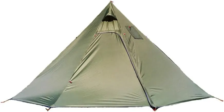 Tipi Hot Tent with Fire Retardant Stove Jack for Flue Pipes, 2~3 Person, Lightweight, Teepee Tents for Family Team Outdoor Backpacking Camping Hiking