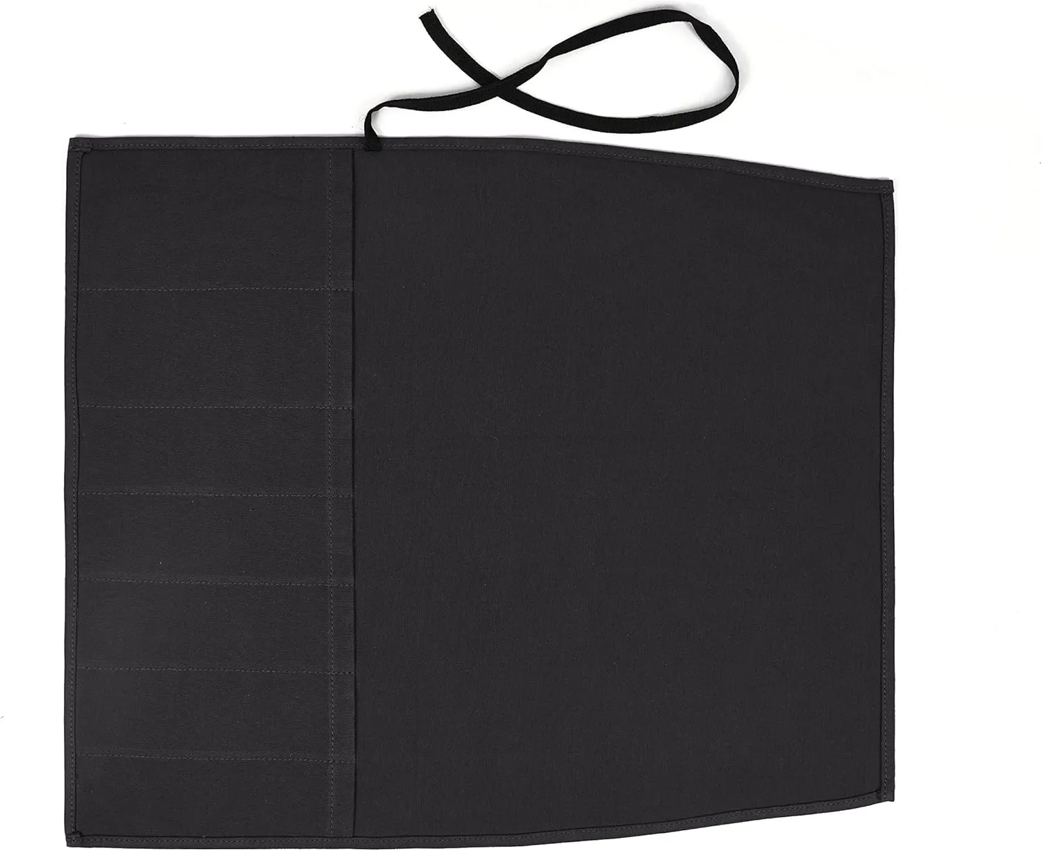 Tolredo Heavy Duty Waxed Canvas Knife Roll Bag, Water Resistant, Portable & Durable Chef Knife bag, 7 Knife Slot (Raven Black, 26" x 22")