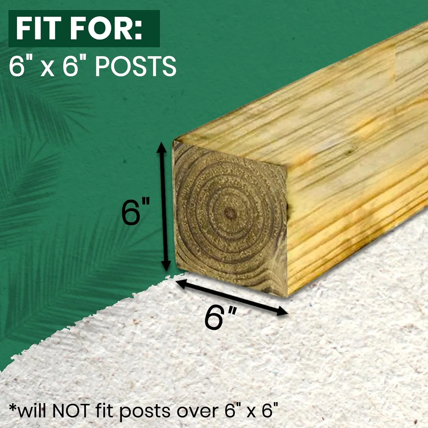 TonGass (24-Pack, Black) True I.D. 6"x6" Wood Fence Post Caps - Wooden Fence Cover Deck Post Cap, Durable Plastic Water-Proof and UV-Proof, Protect Wooden Poles from Cracking and Rotting
