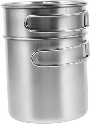 TOYANDONA 2pcs Camping Stainless Steel Cups with Foldable Handles Lightweight Stackable Design for Hiking Picnics Outdoor Use Durable Easy to Clean Stainless Steel Mugs