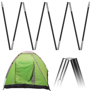 TrailFrame Fiberglass Tent Poles – 8.5 ft Collapsible Replacement Set