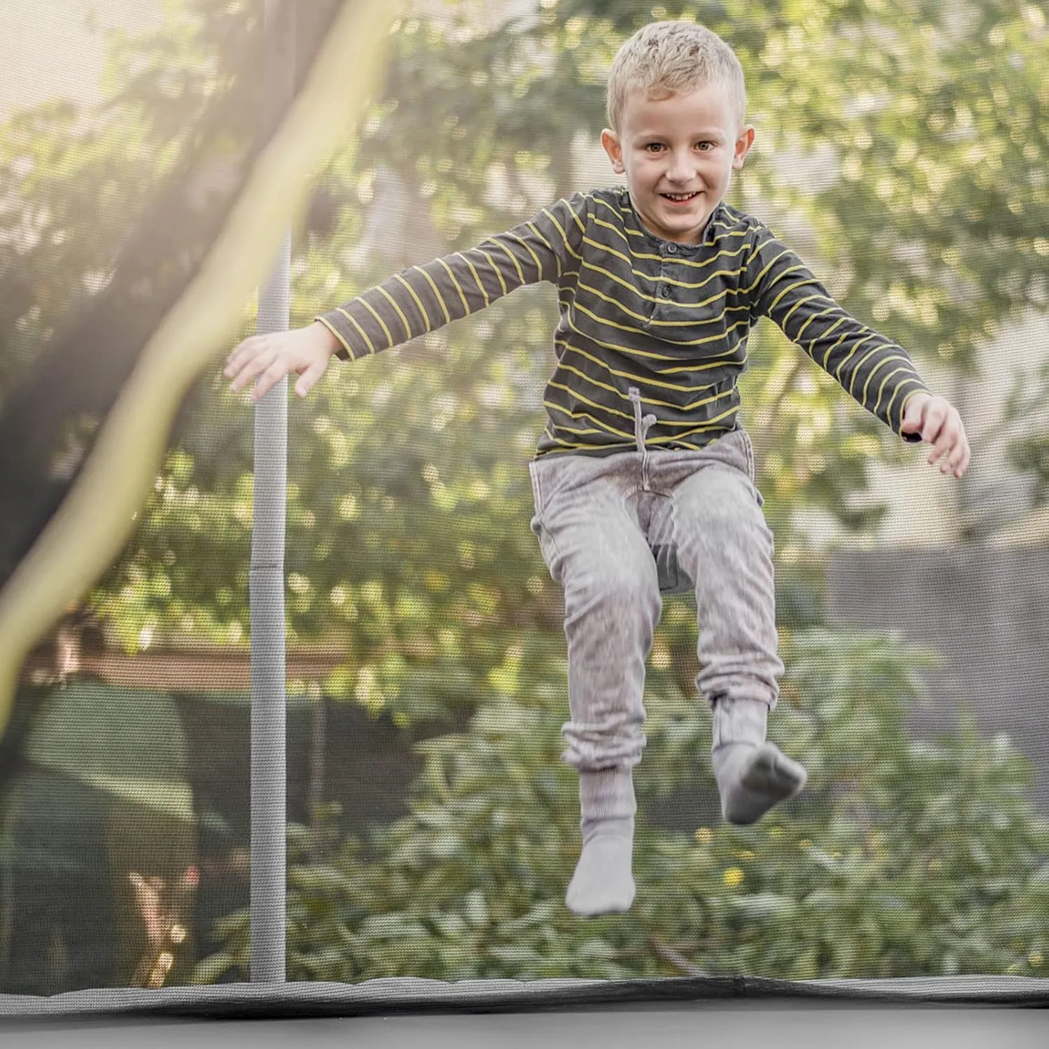 Trampoline Net Replacement, Safety Net Enclosure for 6-16 FT with 6 or 8 or 12 Poles, Breathable, Tear-Resistant, Weather-Resistant (Net Only)