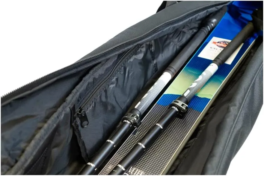 TRANSPACK Super Tough Water-Resistant Lightweight Compact Padded Travel Ski Bag Designed for a Single Pair of Skis, Available in Different Length Options: 152 cm, 168 cm, 182 cm, 192 cm