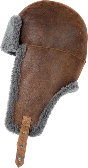 Trapper Hat with 100% Natural Genuine Fur - Winter Aviator Hat with Ear Flaps for Men and Women