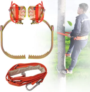 Tree Climbing Gear, Stainless Steel Climbing Tree Spikes with Safe Belt Set, Professional Non-Slip Climbing Trees Tool for Climbing Hunting Observation Picking Fruit,400model