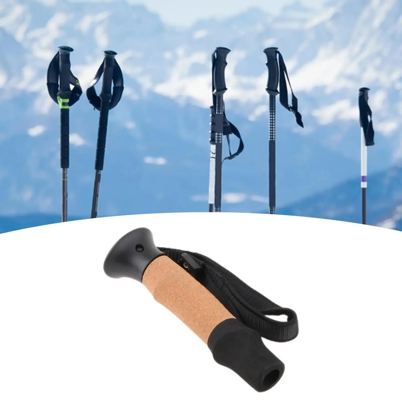 Trekking Pole Handle Adapter with Strap: Durable Anti-Slip for Camping
