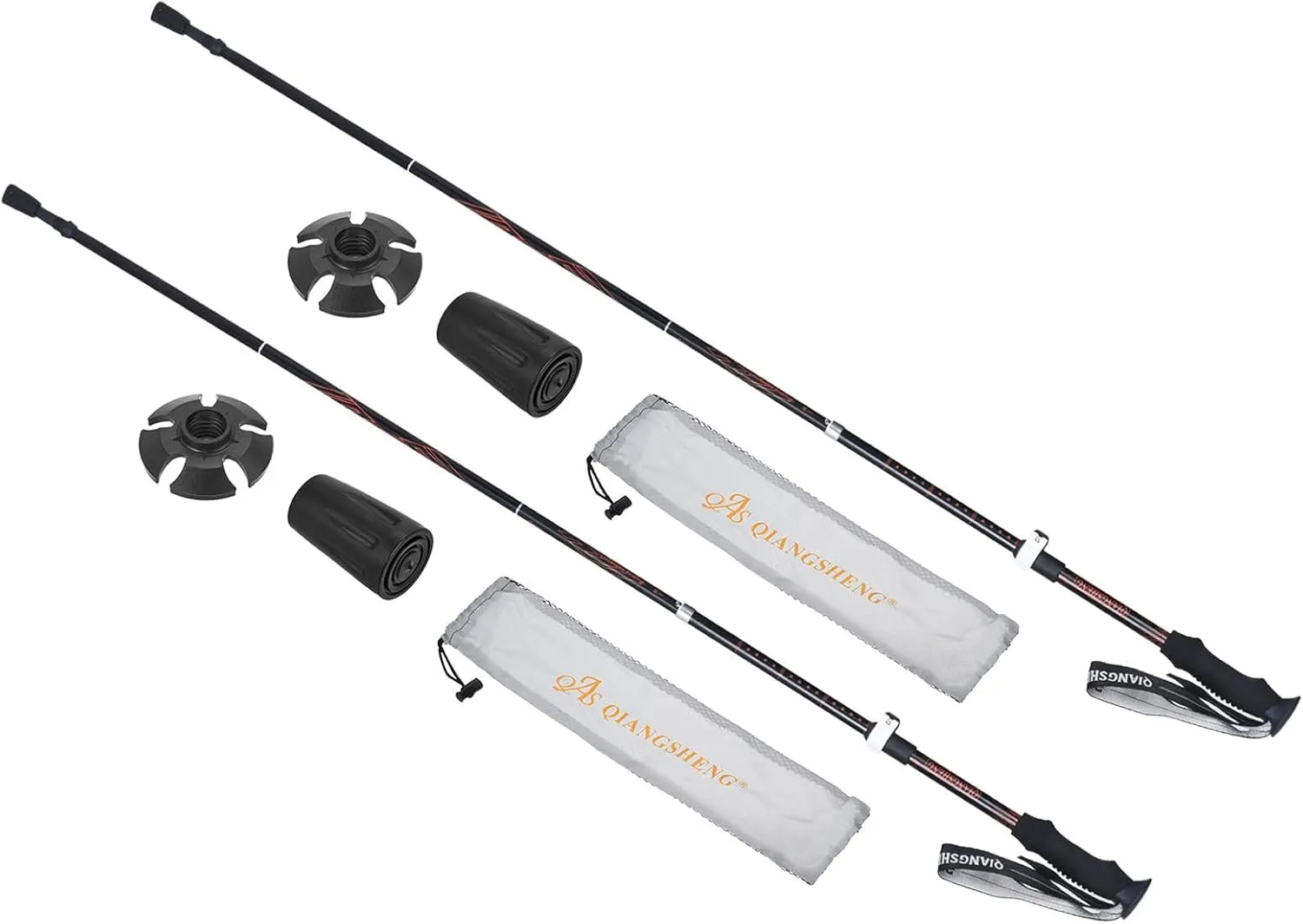Trekking Poles - Collapsible Hiking Walking Sticks with Snow Basket, Telescopic & Folding, Apply to Men Women