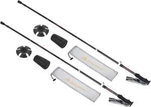 Trekking Poles - Collapsible Hiking Walking Sticks with Snow Basket, Telescopic & Folding, Apply to Men Women