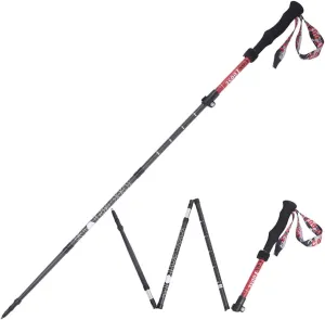 Trekking Poles Collapsible Lightweight Carbon Alloy Wear-Resistant Corrosion-Resistant Carbon Tip Ultralight Absorb Quick Lock Adjustable Suitable for Men's Women's 1PCS Accessories&Carry Bags