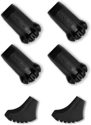 TREKOLOGY Trekking Pole Set: Durable Rubber Tips for All Terrain