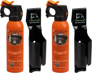UDAP Pepper Power Bear Spray Self Defense Deterrent with Griz Guard Holster for Camping, Hiking, Fishing, Powerful Blast Pattern, 30 ft Fog Barrier, 12DCH, 7.9 oz, 2 Pack