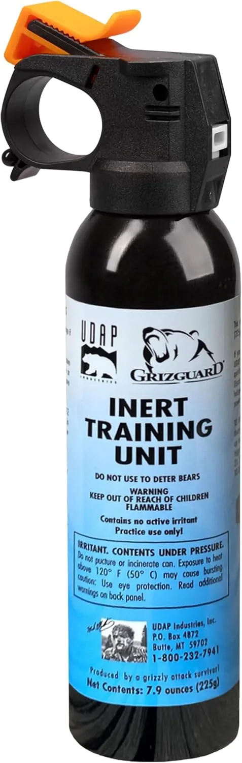UDAP/Griz Guard Inert Training Unit - Practice Bear Spray Canister, No Active Pepper Ingredient, 12I, 7.9 oz