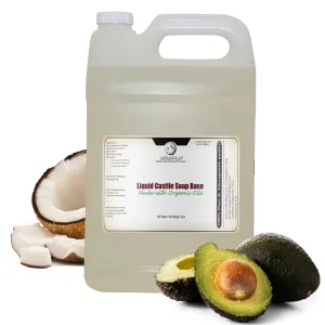 uh*Roh*Muh Organic Castile Liquid Soap - USDA Certified Versatile Soap Base for Soap Making | Gentle Skin Cleanser, Plant-Friendly Insect Spray, Pet Wash-Natural Ingredients(Net Wt:2kg/4.4lb)