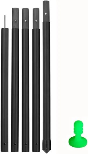Ultra Stiff Carbon Fiber Support Poles, 8-Layer Carbon Fiber Tent Poles, Adjustable Height Camping Support Rods Outdoor Canopy Stakes With Luminous Cap Storage Ba(2.1m)